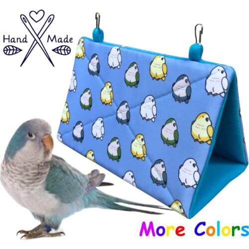 Quaker Parrot, Monk Parakeet, Bird Snuggle Hut, Sleepy Hut, Bird Tent, Bird Bedding, Plush Hut Hammock Cave Cage Cozy Hut