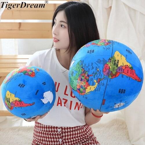 One Piece Cute PP Cotton Stuffed Globe Plush Toys High Quality Sofa Cushions Kids Early Education Sleeping Dolls Children Gifts