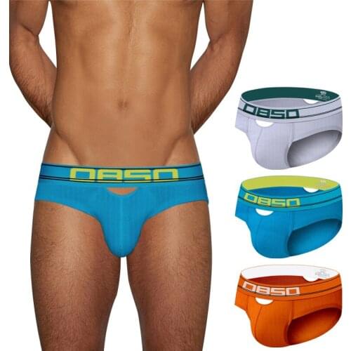 20 Colors Gay Sexy Underwear Men Briefs Cuecas Masculinas Cotton Man Underpants Hollow Male Underwear Panties Slip Homme BS3135