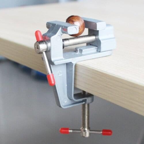 MINI Aluminum Alloy Table Vise Metal Clamp Locksmith Clip Parts Screw Bench for DIY Jewelries Craft mould Fixed Repair Tool