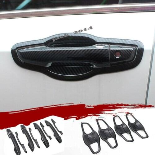 Carbon fiber Side Door Handle Cover Trim 20pcs For Honda CRV CR-V 2017 2018 2019