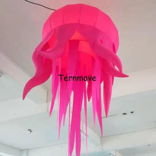 Hanging led light decoration inflatable jellyfish balloon colorful air jellyfish LED inflatable jellyfish for wedding decoration