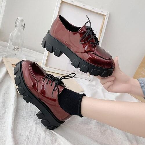 Platform heels Japanese School Uniform Jk Student Shoes Girls Women Kawaii Lolita Soft Sister Round Toe Platform low Heel shoes