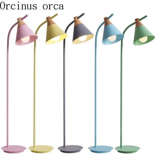 Nordic minimalist modern coloured floor lamp living room bedroom bedside lamp modern creative color LED floor lamp