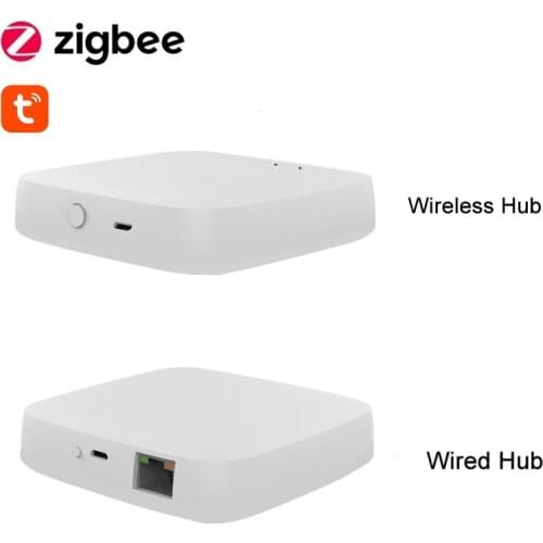 Tuya ZigBee 3.0 Smart Hub, Wireless/Wired Gateway Bridge for App Voice Remote Control, Support Alexa Google Home