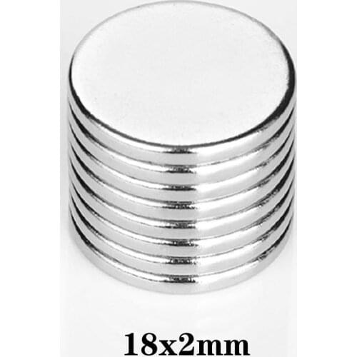 10/20/30/50/100pcs 18x2 Thin Neodymium Magnet Strong 18mmx2mm Powerful Magnets 18x2mm Permanent Small Round Magnet 18*2