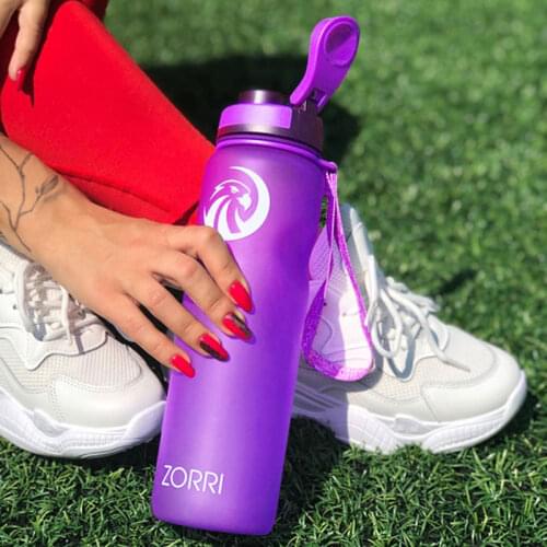 1000ML Water Bottles Portable Frosted Tritan plastic Sport Water Bottle Outdoor Bike Frosted Fruit Drinking Bottles for Travel