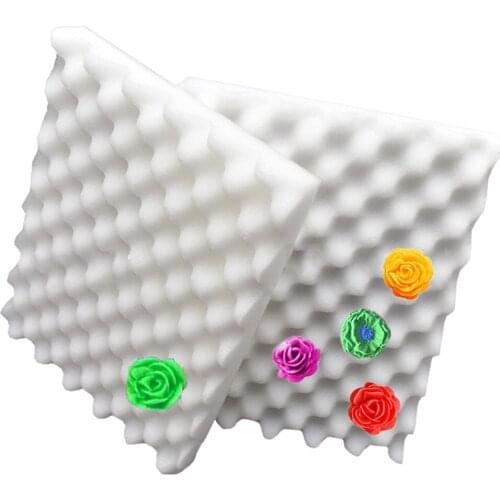 2pcs Foam Drying Pads Sponge Mats Paste Mold Cake Fondant Sugar Flower Tool Mould Mat Shaping Sponge Pad Gum Bakeware Kitchen