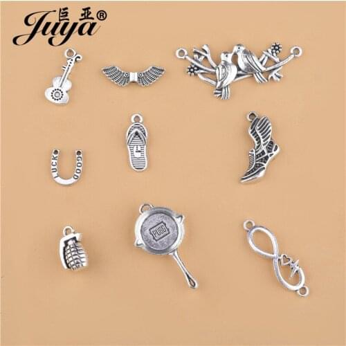20pcs Wholesale Antique Charms Shoes Piano Bird Wings Shape Pendant For Jewelry Making Accessories DIY Handmade Supplies