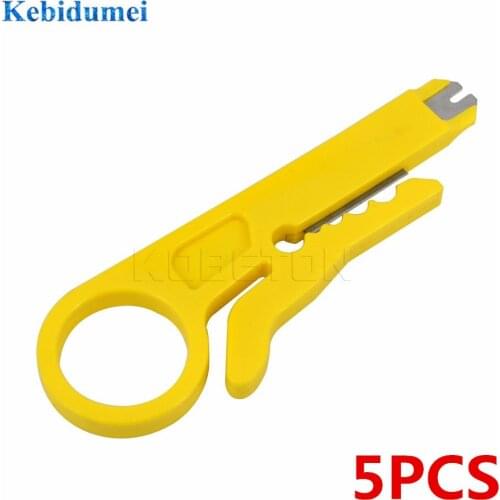 Kebidumei 5pcs Hot Easy use Rotary Punch Down Network UTP Cable Cutter Stripper Punch Down Wire Tools RJ45 Cat5 RJ12 RJ11