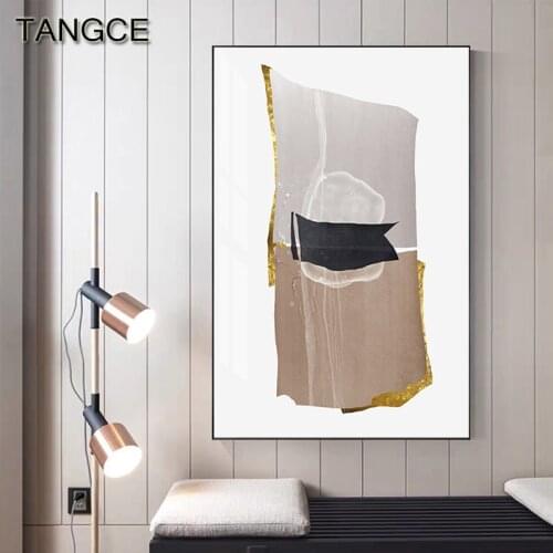 Abstract Luxury Painting Fashion Blue Grey Poster and Print Minimalist Wall Art Pictures for Living Room Bedroom Poster Nordic