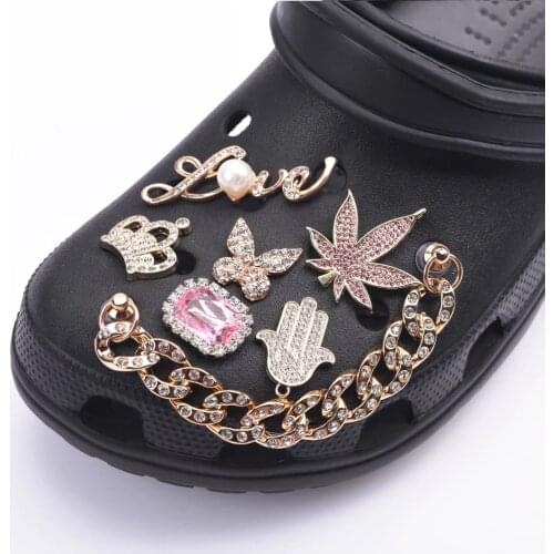 Brand Shoes Designer Croc Charms Bling Rhinestone JIBZ Gift For Clog Decaration