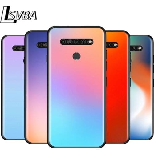 Gradient Color for LG G8 G8S G8X V30 V35 V40 V50 V60 ThinQ Q60 K40 K50 K30 K41 K51 K61 K71 K22 Black Phone Case
