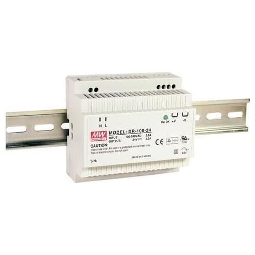 Meanwell power supply DR-100 12, 15, 24 100W Single Output Industrial DIN Rail Power Supply