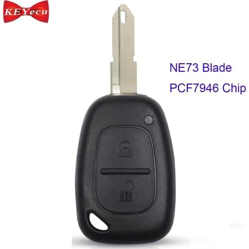 KEYECU for Renault Vivaro Movano Traffic Master Kangoo Remote Key Fob PCF7946 Chip NE73 Blade 433MHz