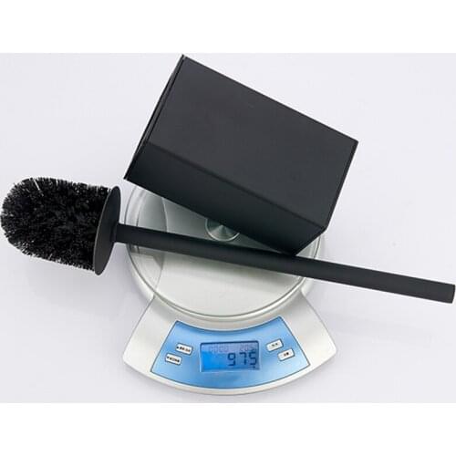 LBER Stainless Steel Toilet Brush Black Bathroom Cleaning Brush Holder with Toilet Brush Wall Mount