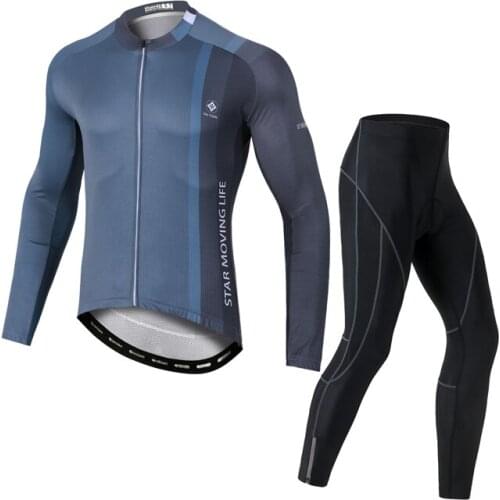 YOCENE Hot Selling Printing High Quality Cycling Bib Jersey Long Sleeve Men Winter Bike Wear Clothing Polyester Zipper Suit