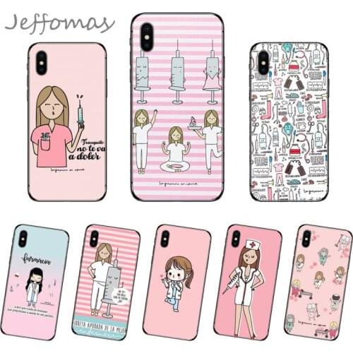 Cute Medicine Nurse Doctor Dentist Phone Case for iPhone 11 12 pro XS MAX 8 7 6 6S Plus X 5S SE 2020 XR