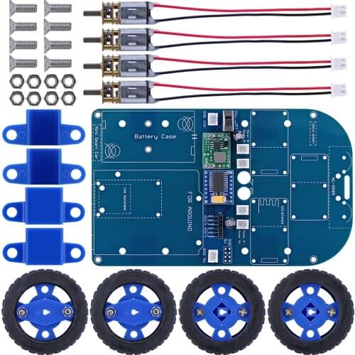 OPEN-SMART N20 Gear Motor 4WD Smart Robot Car Chassis Kit Bluetooth-compatible Control with Tutorial Compatible for Arduino