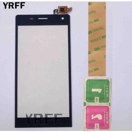 Touch Screen Panel For Highscreen Verge Touch Screen Digitizer Front Glass Sensor Touchscreen Lens Mobile 3M Glue Wipes