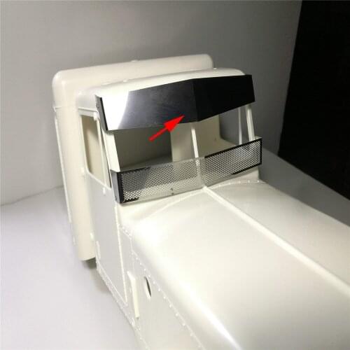 Front Windshield Metal Sun Visor Sunshade Plate for 1/14 Tamiya King 56344 56301 RC Truck Tractor Parts Accessories