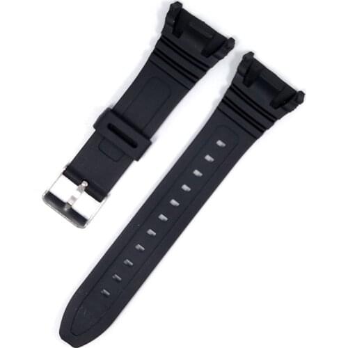 Silicone Watch Band Stainless Steel Pin Buckle Watchband for Casio W-96H Sports Men Women Strap Bracelets