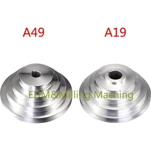 1PC CNC Milling Machine Part Steel Pulley A49 A19 Motor Belt Gear For Bridgeport Mill Tool