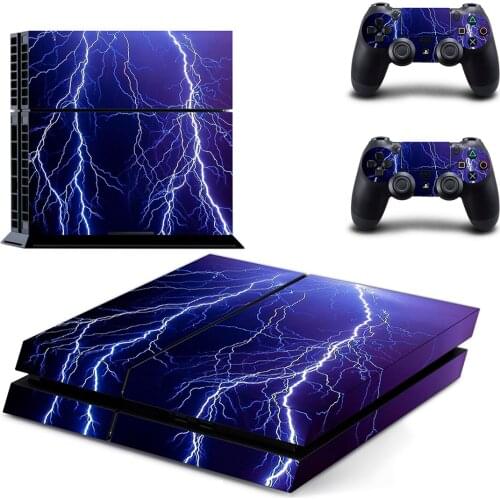 Lightning Style PS4 Skin Sticker for Playstation 4 Console & 2 Controllers Decal Vinyl Protective Skins Style 1