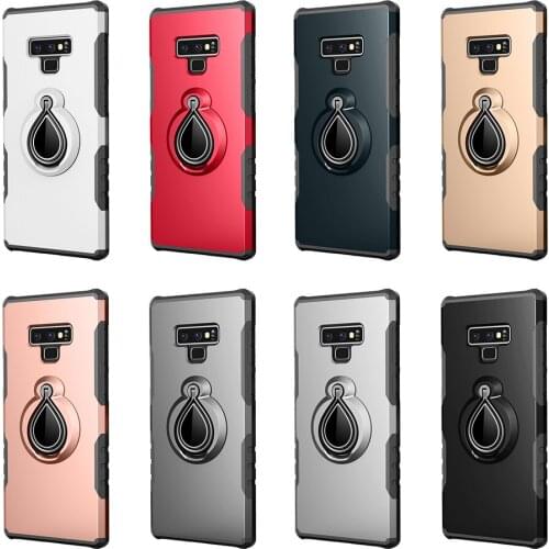 10pcs Armor Kickstand Case For Samsung Galaxy S7 edge S8 S9 Plus Note 8 9 Magnetic Finger Ring Duty Hybrid Shockproof Cover