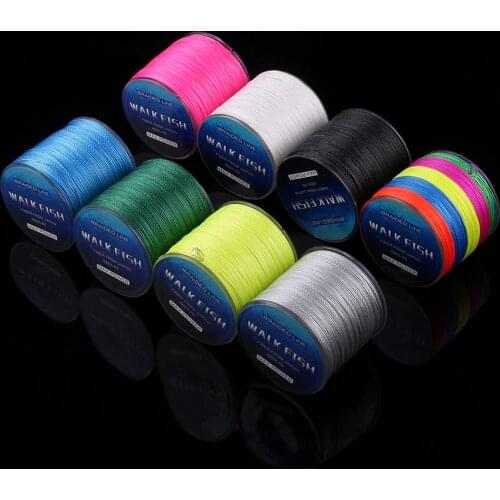 WALK FISH 100M 4 Strands Multifilament PE Braided Fishing Line 0.3-12.0# 8-150LB Super Strong Braided Line Fishing Lines