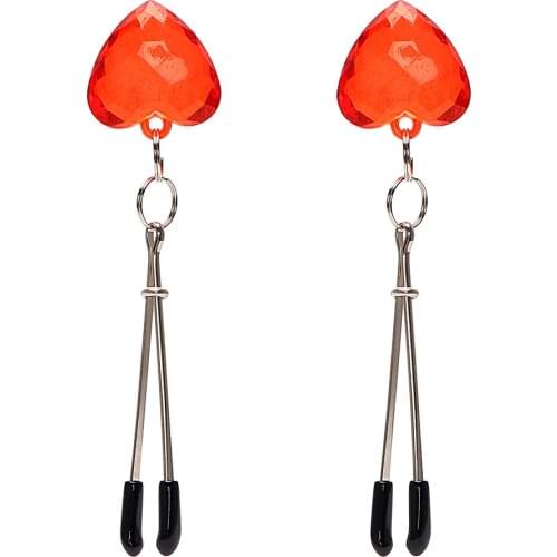 Papilla Breast Clips Adult Games Nipple Stimulator Sex Toys for Couple Heart Shape Erotic Toys Nipple Clamps