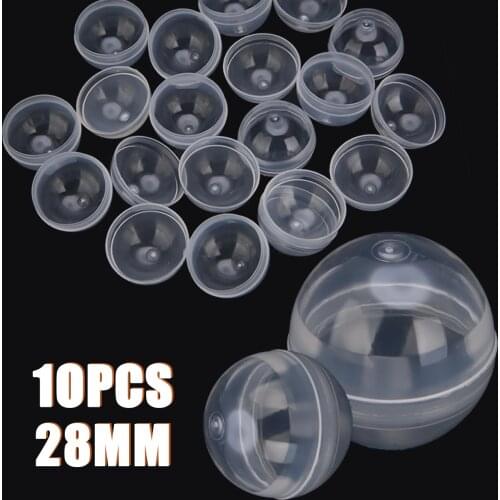 10pcs/set Transparent PP Vending Machine Empty Round Balls Capsules 28mm Diameter Festive Party Supplies