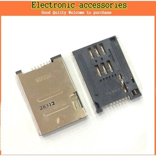10pcs Original and New 7pin SIM card Reader contact Replacement for phone Tablet PC, SMT Self push