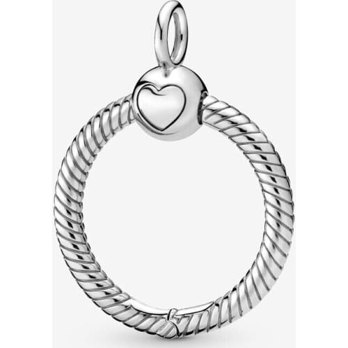 100% Real 925 Sterling Silver Moments Small O Pendants Necklaces for Women S925 Fine Jewelry Necklaces & Pendants Without Chain