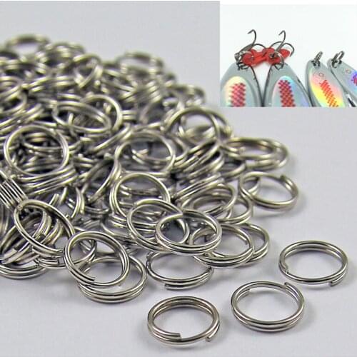 50Pcs Stainless Steel Split Rings For Blank Lures Crank Bait Hard Bait Carp Fishing Tools Double Loop 6mm 7mm 8mm