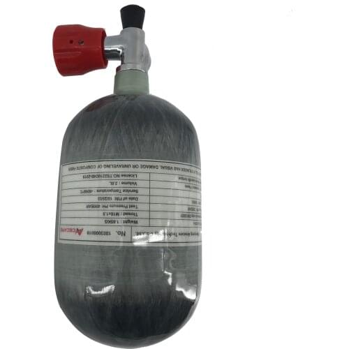 AC52011 Acecare 4500Psi Carbon Fiber Cylinder 2L Paintball Tank With Red Valve For Hunting Compressed Air Rifle Pcp Pump Airgun