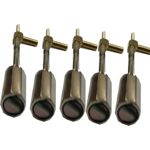 Free shipping 10PCS cello bow Screws for 3/4,4/4 Silver Color botton is abalone Bow parts