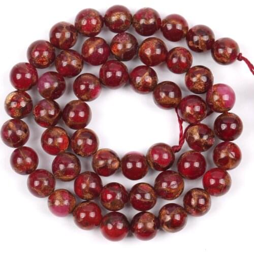4/6/8/10/12mm Red Natural Cloisonne Round Stone Beads Loose Spacer Beads Necklace Bracelet Accessories For Jewelry Making Diy