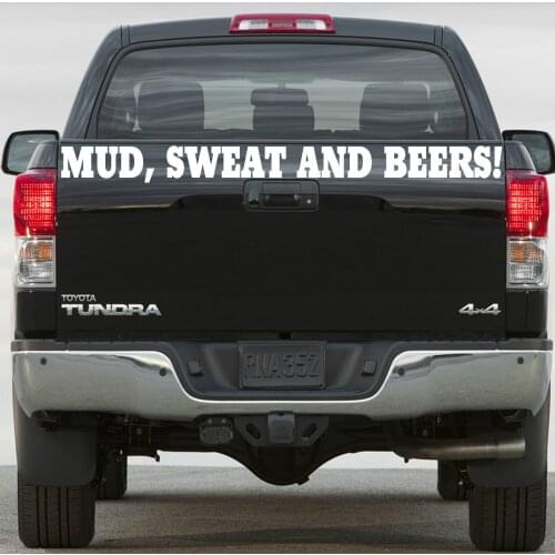 For Huge MUD SWEAT & BEERS Gas Fast N Loud Hot Rod VW Monkey Van Sticker decal Car Styling