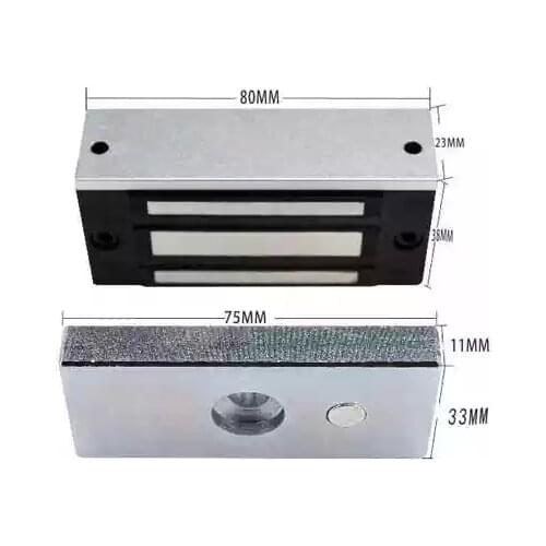 12V 60kg 180kg 280kg 320kg EM lock magnetic lock absorbing electromagnetic lock Home office use Door lock room escape room prop
