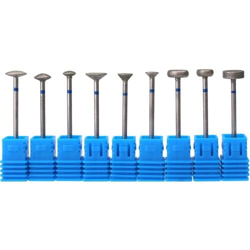 1PC Milling Cutters For Manicure Pedicure Diamond Nail Drill Bit Foot Cuticle Clean Tools Nail File Grinding Head Accessories