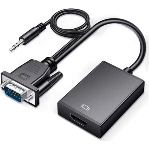 Full HD 1080P VGA to HDMI-compatible Converter Adapter Cable With Audio Output VGA HD Adapter for PC laptop to HDTV Projector