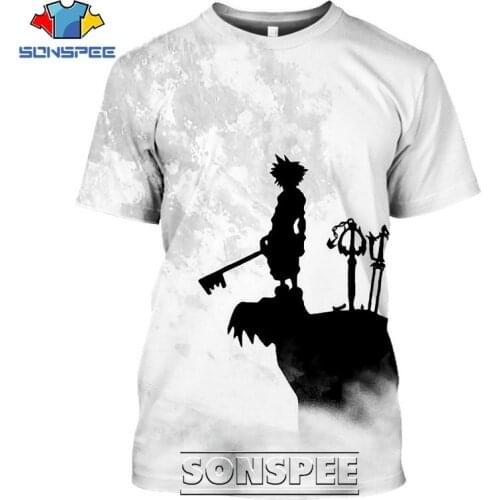 SONSPEE Kingdom Hearts T shirt 3D Print Men Women Casual Streetwear Game Tees Tops Shirt Hip Hop Harajuku Vintage Short Sleeve