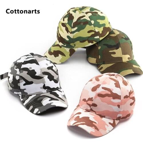 Unisex Camouflage Baseball Cap Outdoor Leisure Sport Caps Pure Cotton Breathable Pink Camouflage Hat Sunhat Mountaineering hat