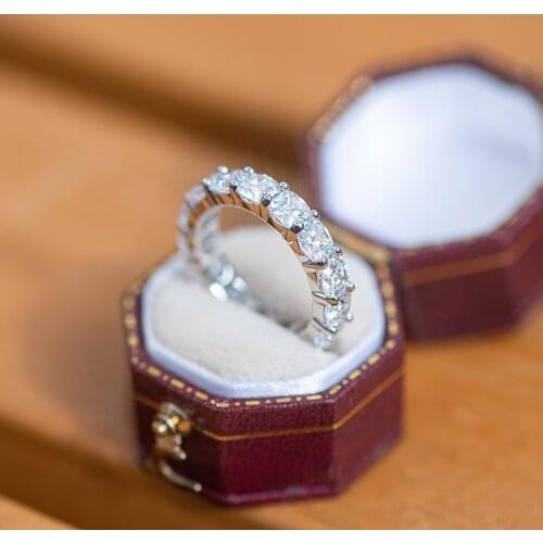 Women Wedding Bands 925 Sterling Silver Engagement ring Superior grade zircon Bridal Rings White Gold Color Women Rings Gift