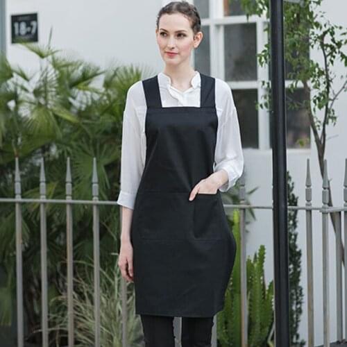 Kitchen apron women cooking nail beautician supermarket work attendant waterproof aprons logo print customize