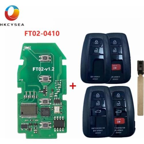 Lonsdor FT02-0410 312/433MHz Smart Remote Key PCB Board With Key Shell for Toyota 8A Chip for K518 KH100