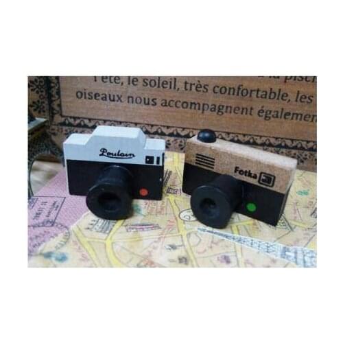 Mini Retro Vintage Camera Wooden Rubber Stamp Scrapbook DIY Floral Lace Decoration Stamp High Quality