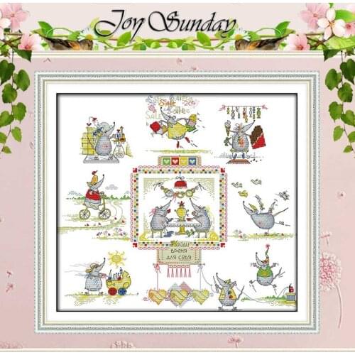 The Mices Wedding Painting Counted Cross Stitch Wholesale 11CT 14CT Cross-Stitch Kit Handmade Home Decor Embroidery Needlework