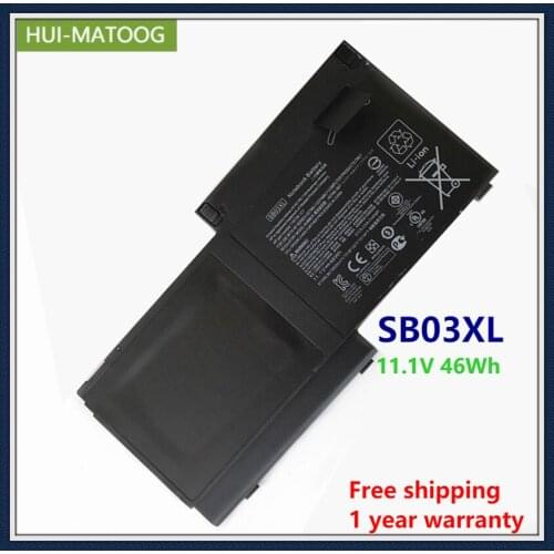 Laptop Battery SB03XL for HP EliteBook 820 720 725 G1 G2 F6B38PA SB03046XL HSTNN-IB4T HSTNN-LB4T 717378 001 E7U25AA 11.1V 46Wh